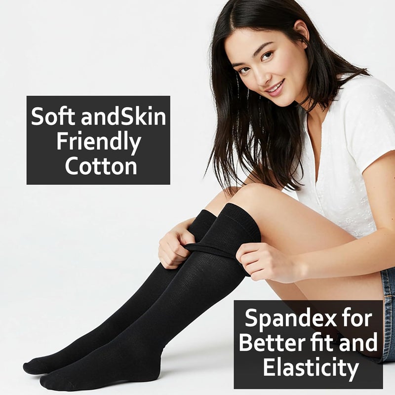 Falari 3-Pack Women's Over the Calf Knee High Trouser Socks, Comfortable Everyday Wear - Image 2